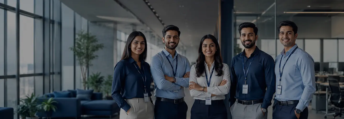 Haier team collaborating in the office