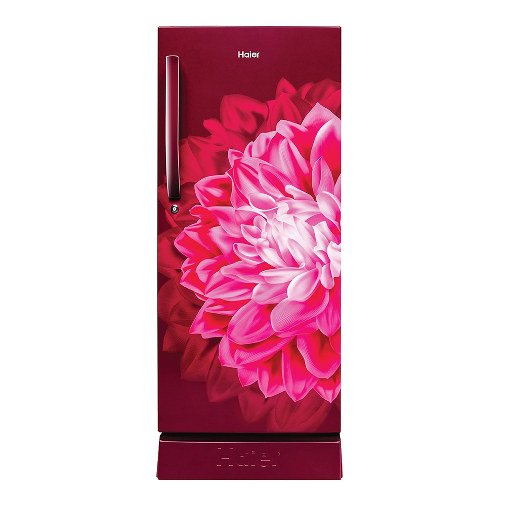Haier 190L 5 Star Red Dahelia Single Door Refrigerator
