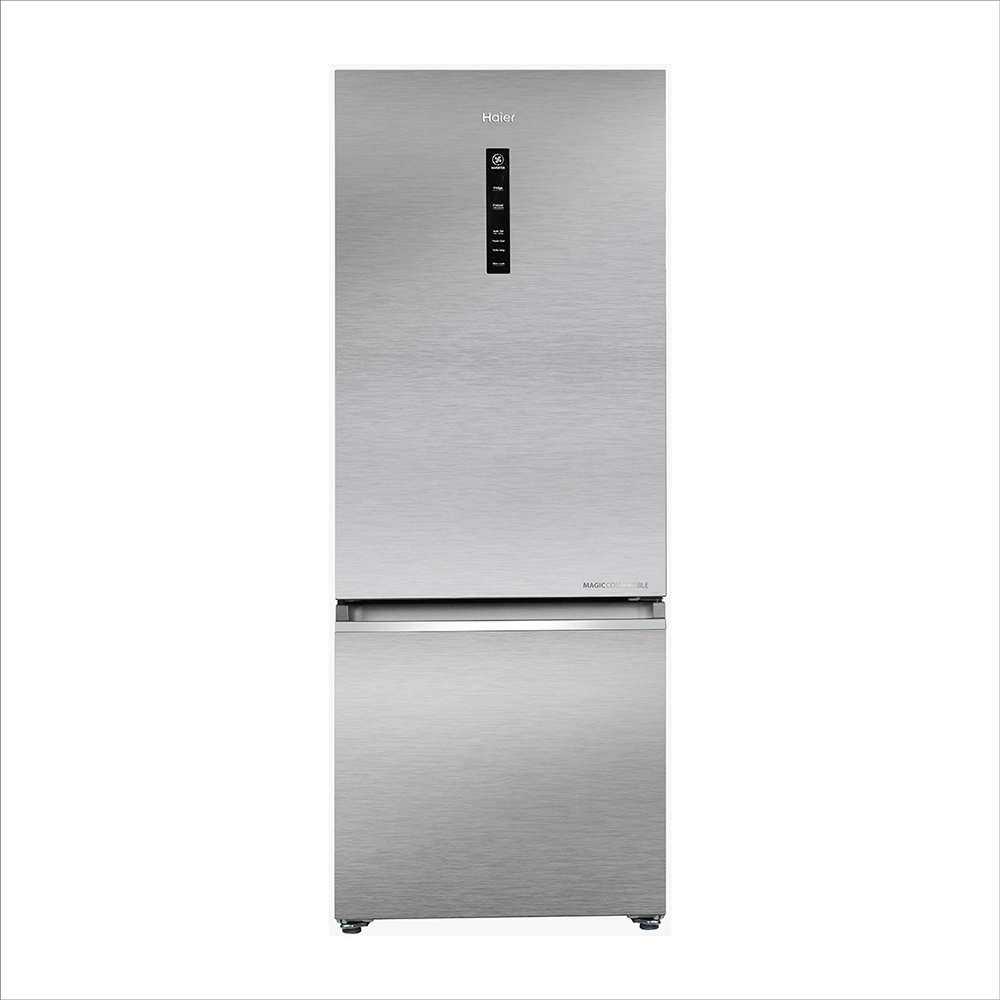 Haier 325L 3 Star Brushline Silver Bottom Mount Refrigerator