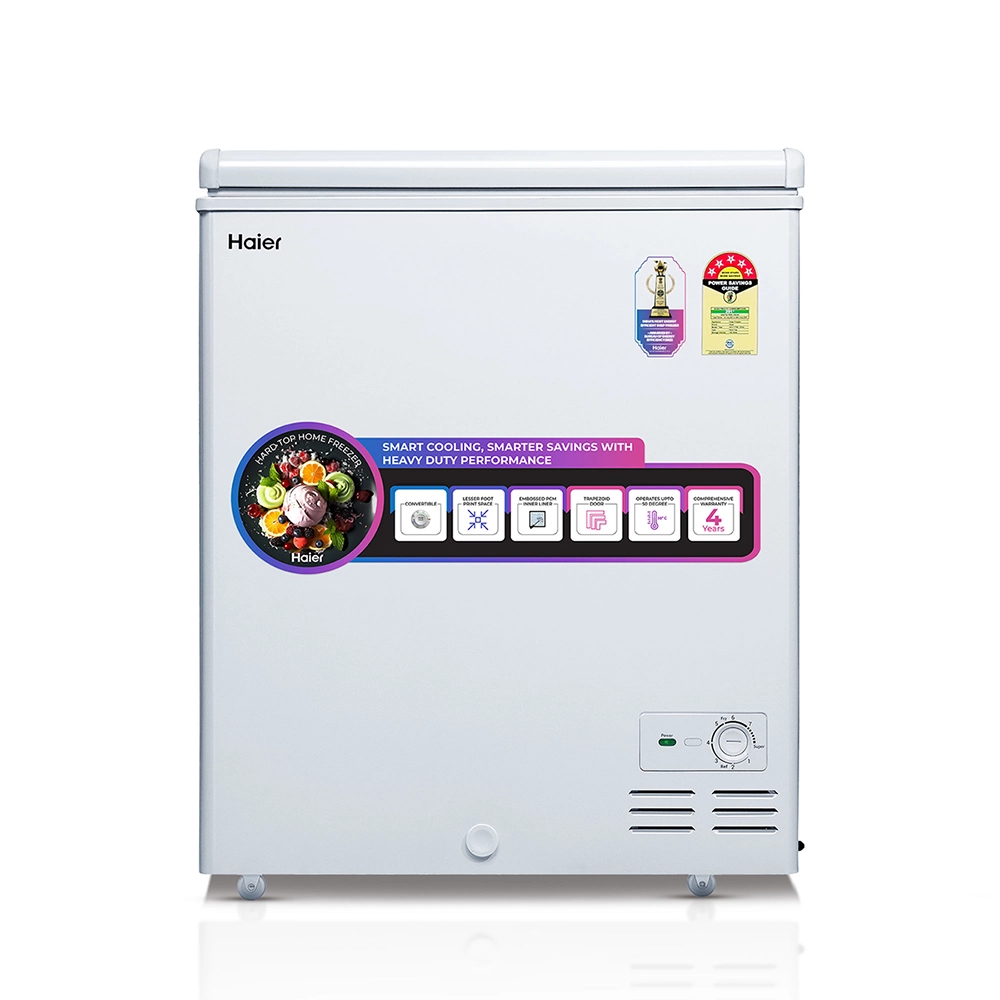 Haier 145 L  Single door-White Colour  Convertible Hardtop Freezer