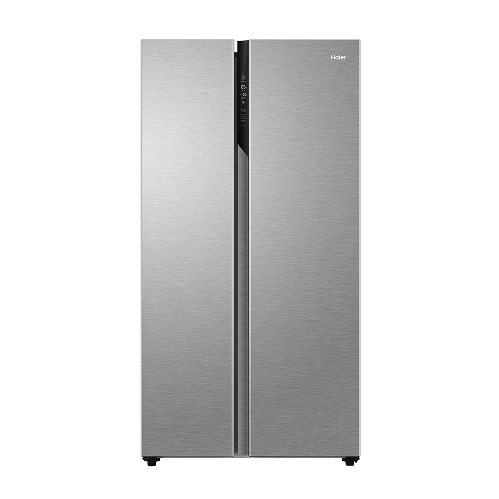 Haier 592L Shiny Steel  2 Door Side by Side Refrigerator