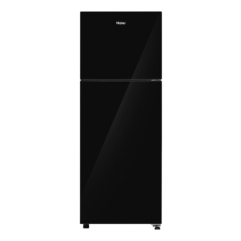 Haier 240L 2 Star Black Glass Double Door Refrigerator