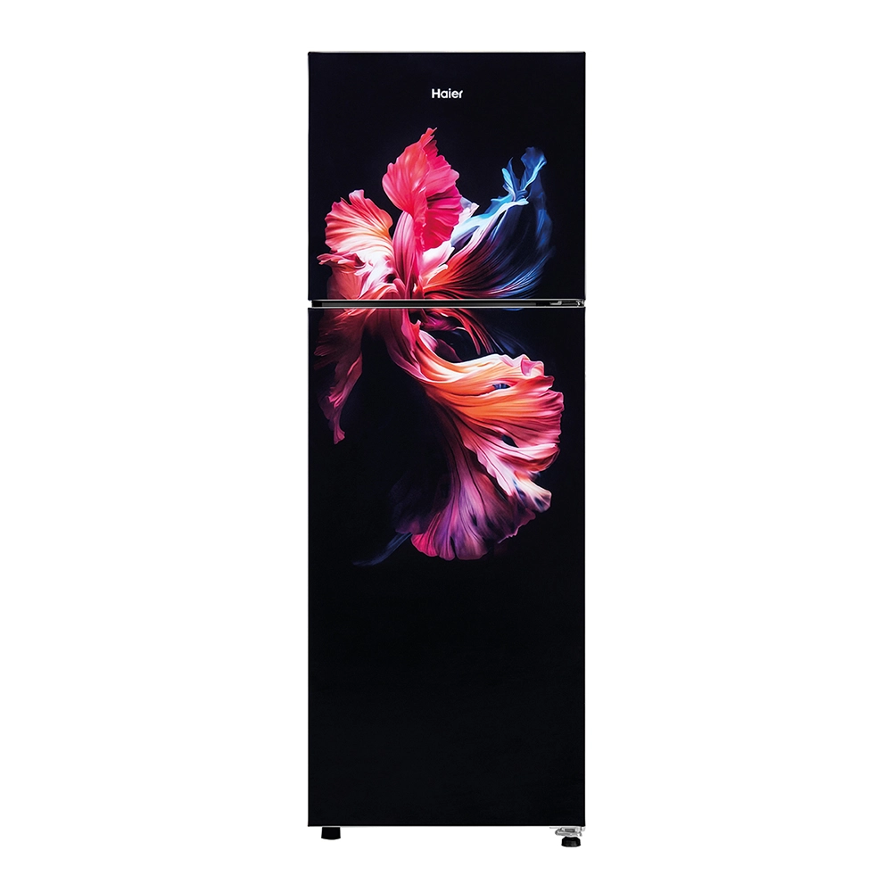 Haier 240L 2 Star Wave Glass Double Door Refrigerator