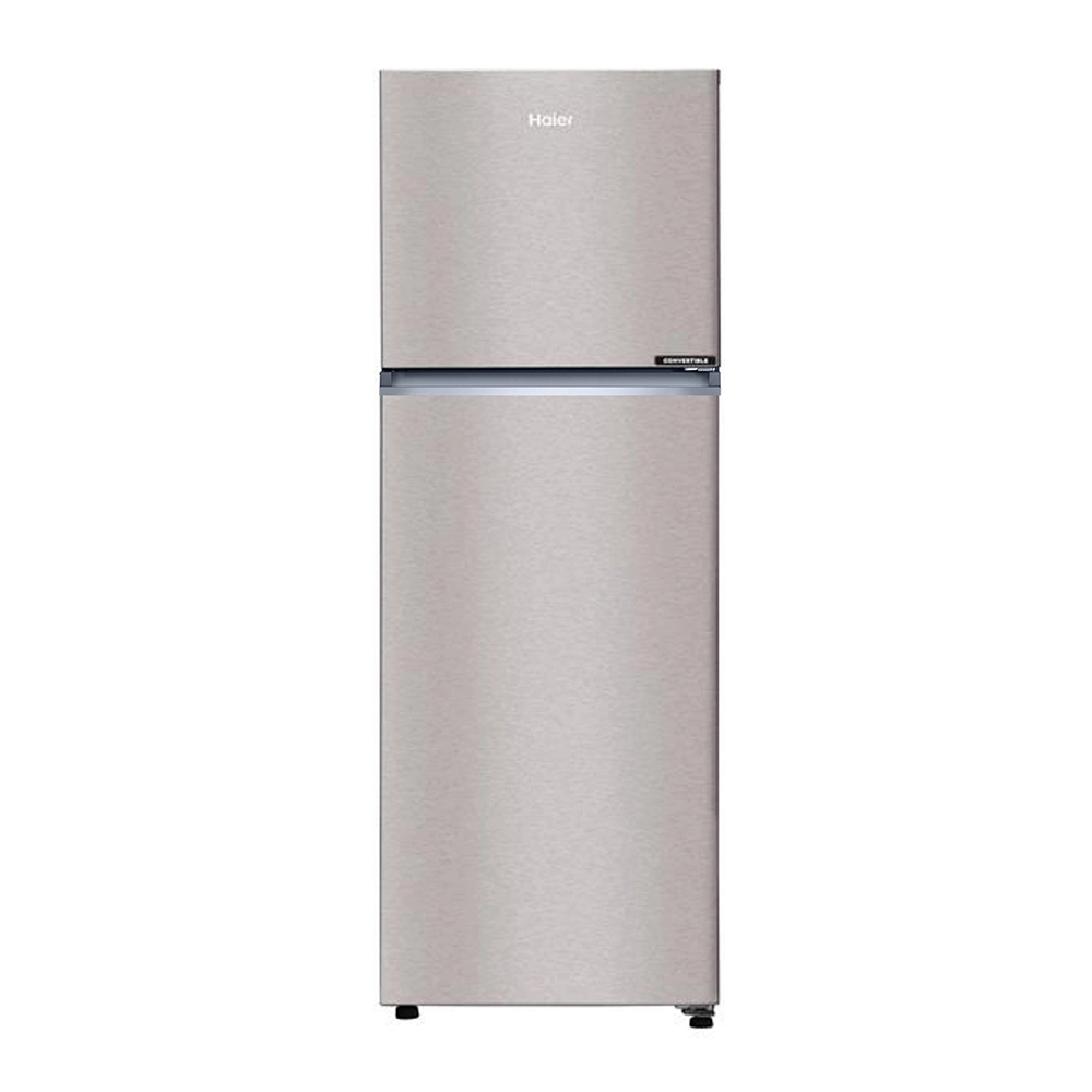 Haier 240L 2 Star Brushline Silver Double Door Refrigerator